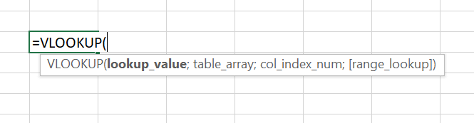 Formeln för VLOOKUP